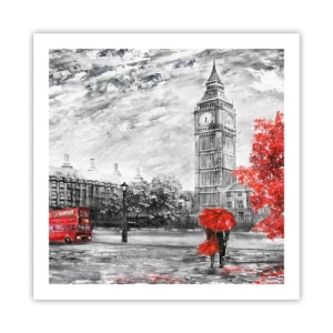 Poster - Een spannende dag - 60x60 cm