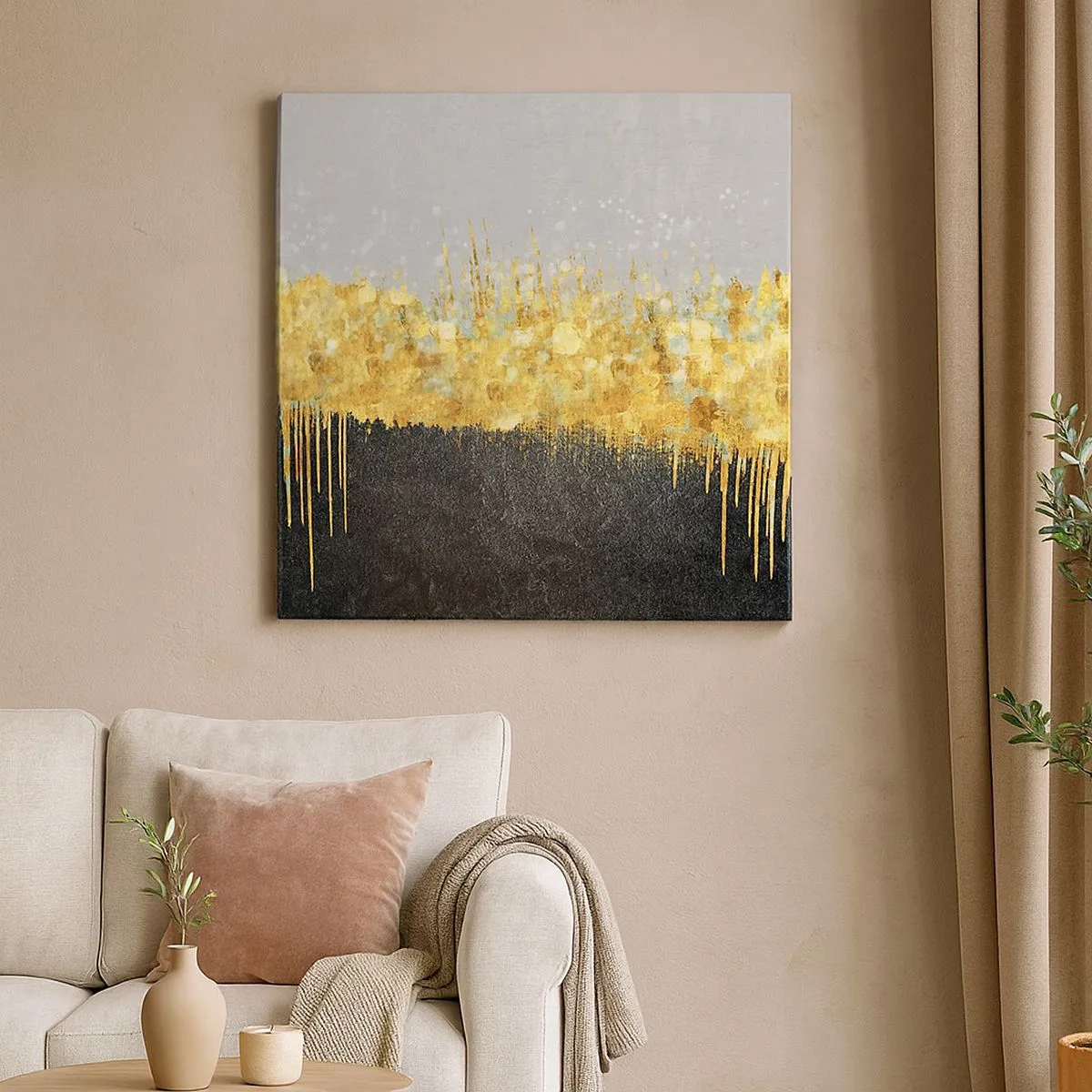 Schilderen op canvas - Naar binnen en naar boven - 30x30 cm