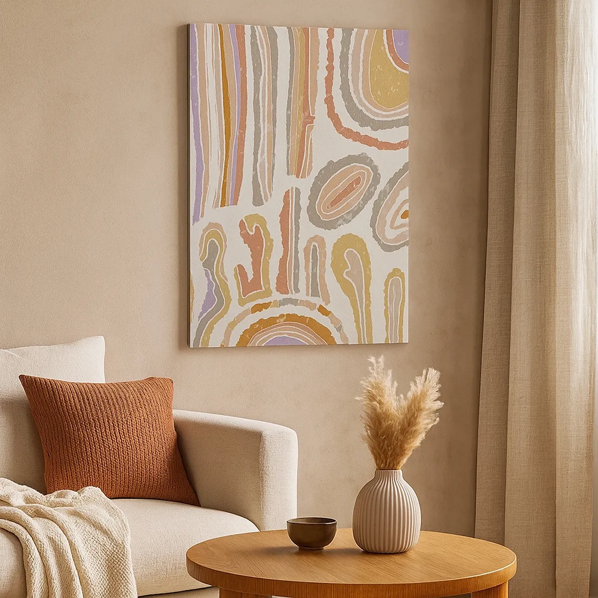 Schilderen op canvas - Kleurrijke doorsneden - 50x70 cm