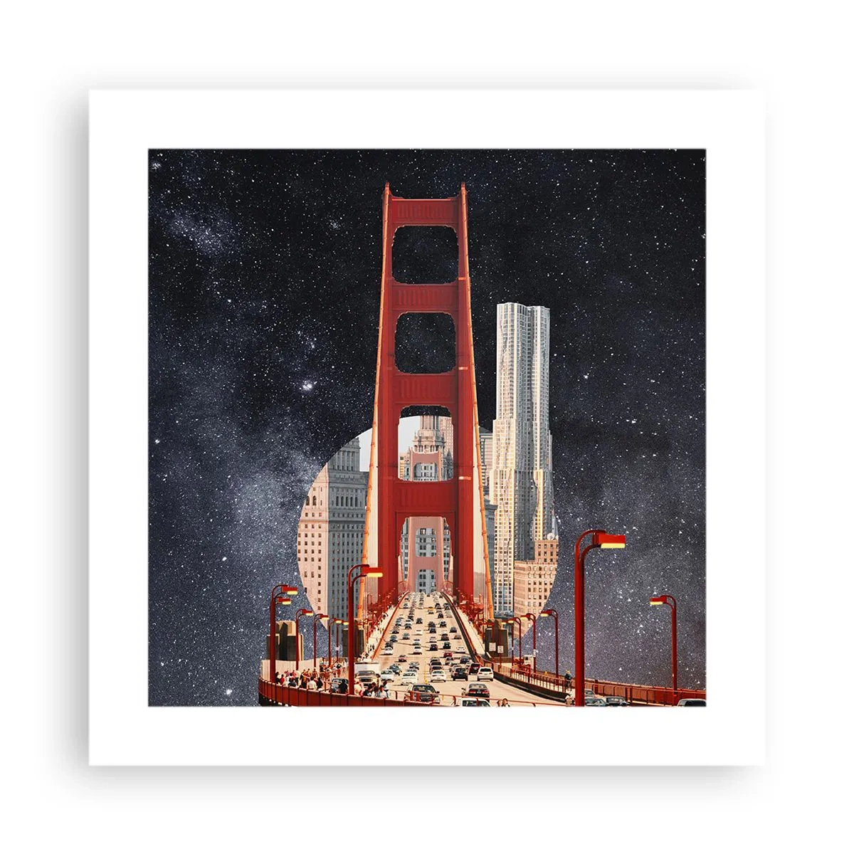 Poster - Altijd in het centrum - 40x40 cm