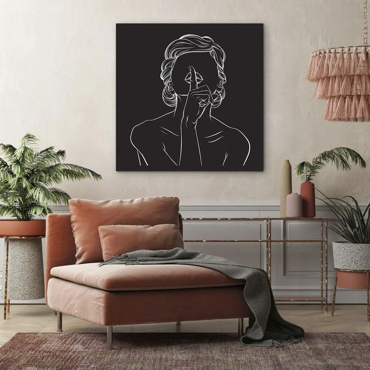 Schilderen op canvas - Schoonheid bloeit in stilte - 60x60 cm