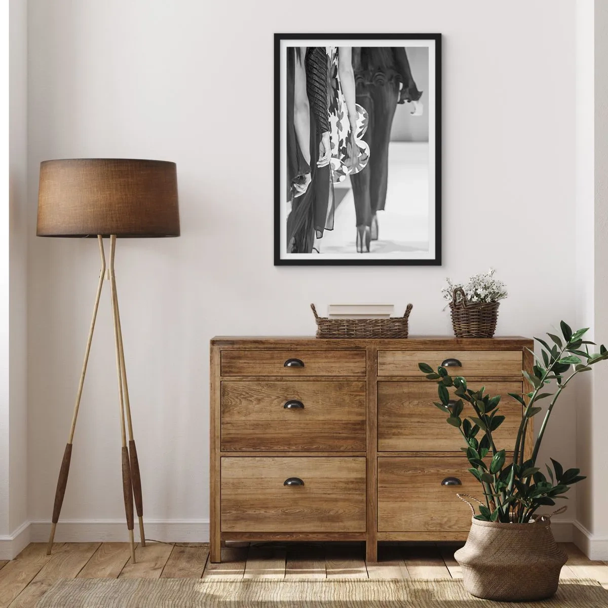 Poster in een zwarte lijst - Een stijlvolle optocht - 61x91 cm