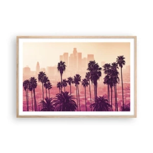 Een poster in een licht eiken lijst - Californisch landschap - 91x61 cm