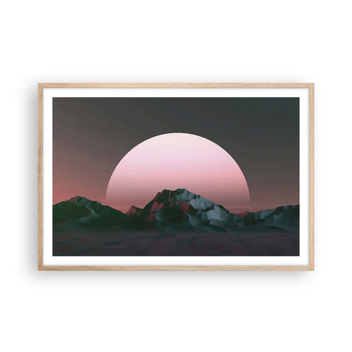 Een poster in een licht eiken lijst - In een naburig sterrenstelsel - 91x61 cm