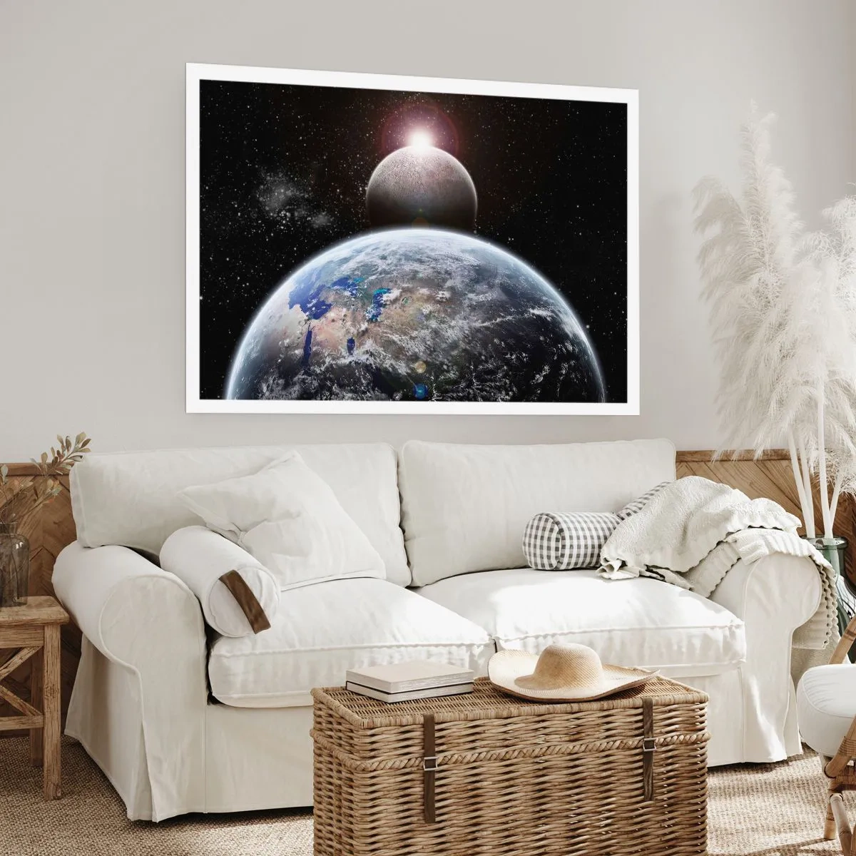 Poster - Kosmisch landschap - zonsopgang - 91x61 cm