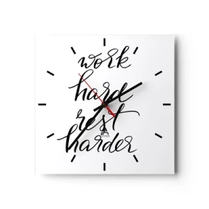 Wandklok - Klok - Levensbalans - 30x30 cm