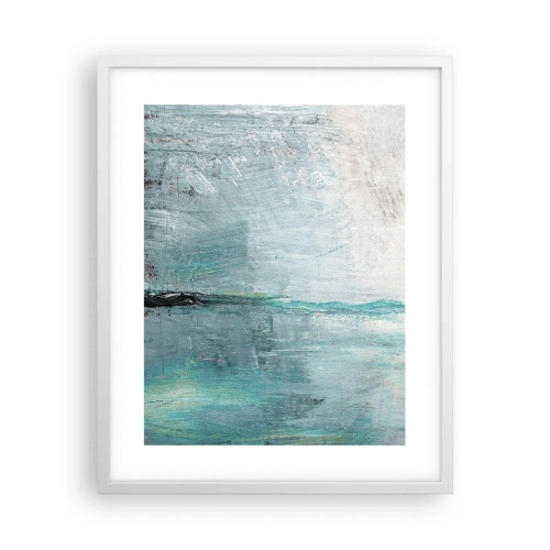 Poster in een witte lijst - Horizontaal in blauw - 40x50 cm