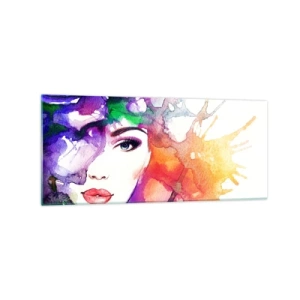 Schilderen op glas - Met hoofd in de wolken - 120x50 cm