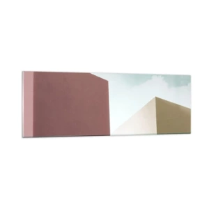 Schilderen op glas - De geometrie van een zonnige zomer - 90x30 cm