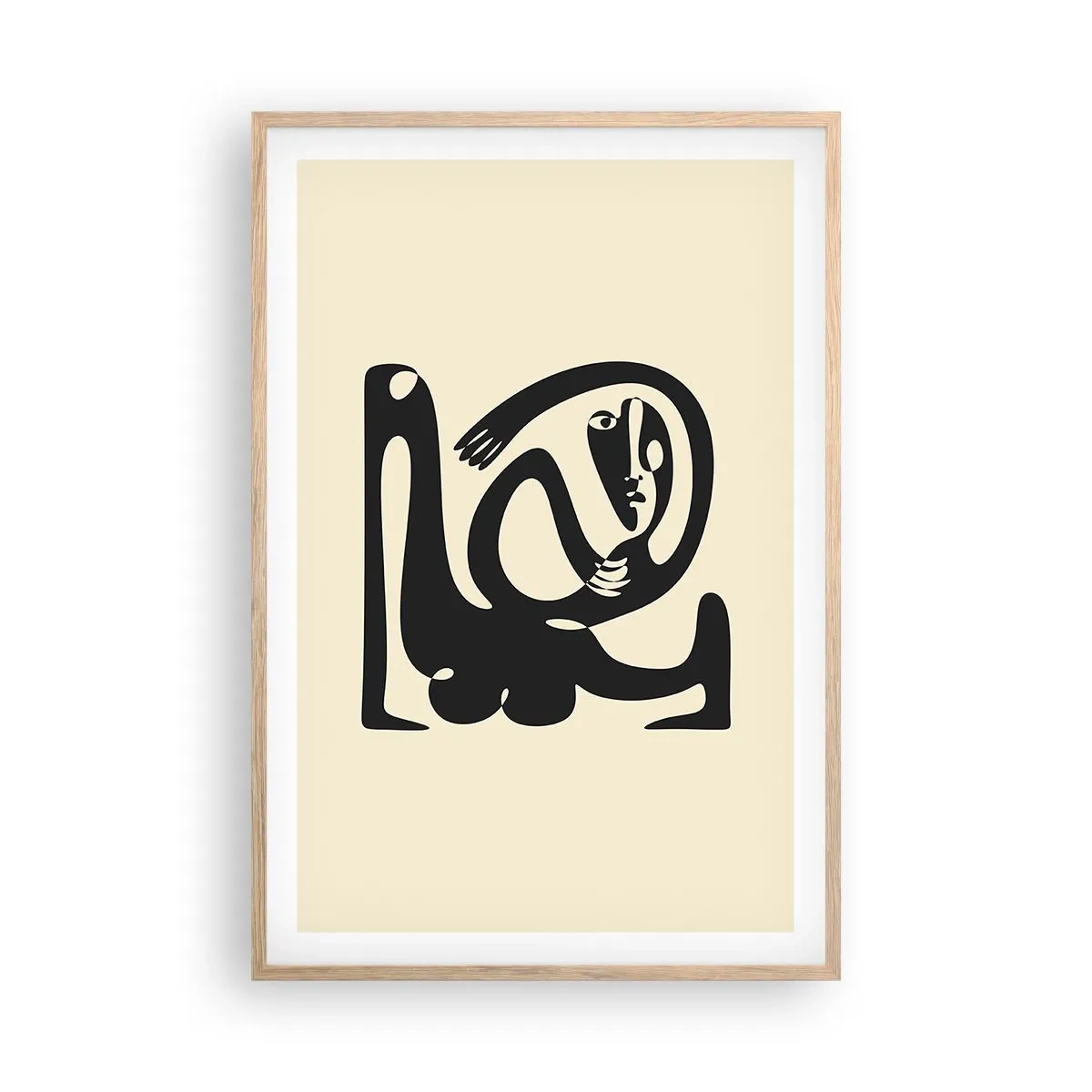Een poster in een licht eiken lijst - Bijna Picasso - 61x91 cm