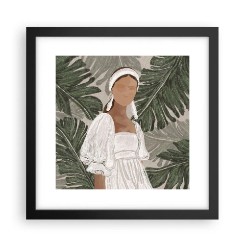 Poster in een zwarte lijst - Exotisch portret - 30x30 cm