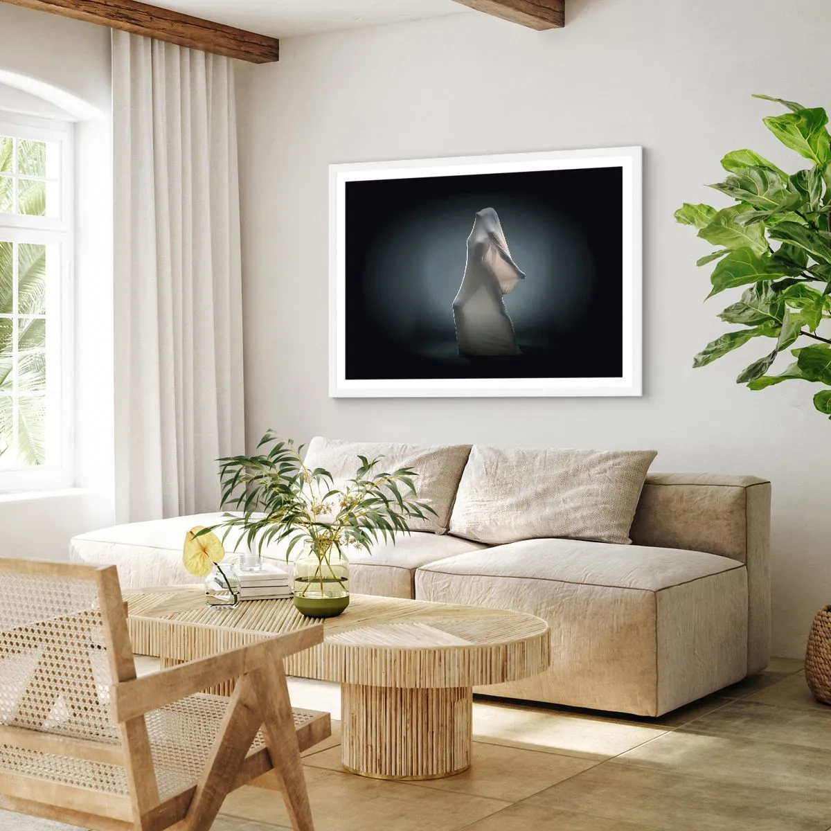 Poster in een witte lijst - Verborgen verlangens - 91x61 cm