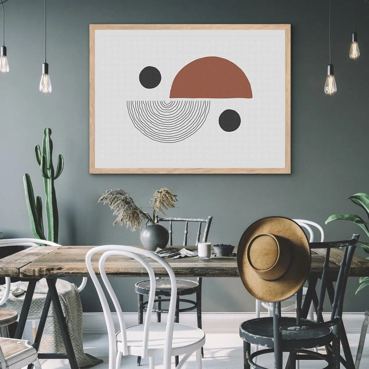 Een poster in een licht eiken lijst - Perfectie van het wiel - 100x70 cm