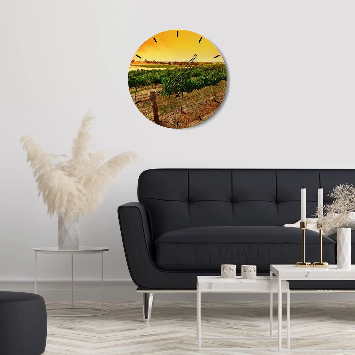 Wandklok - Klok - Neem een ​​drankje van de zon - 30x30 cm