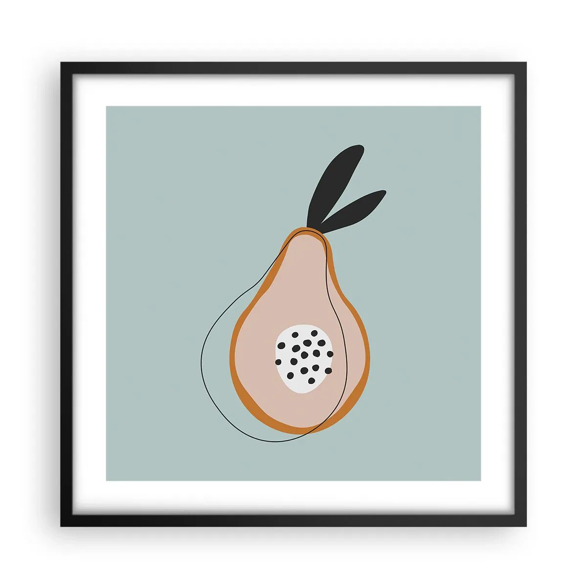 Poster in een zwarte lijst - Doordringen in de aard van de dingen - 50x50 cm