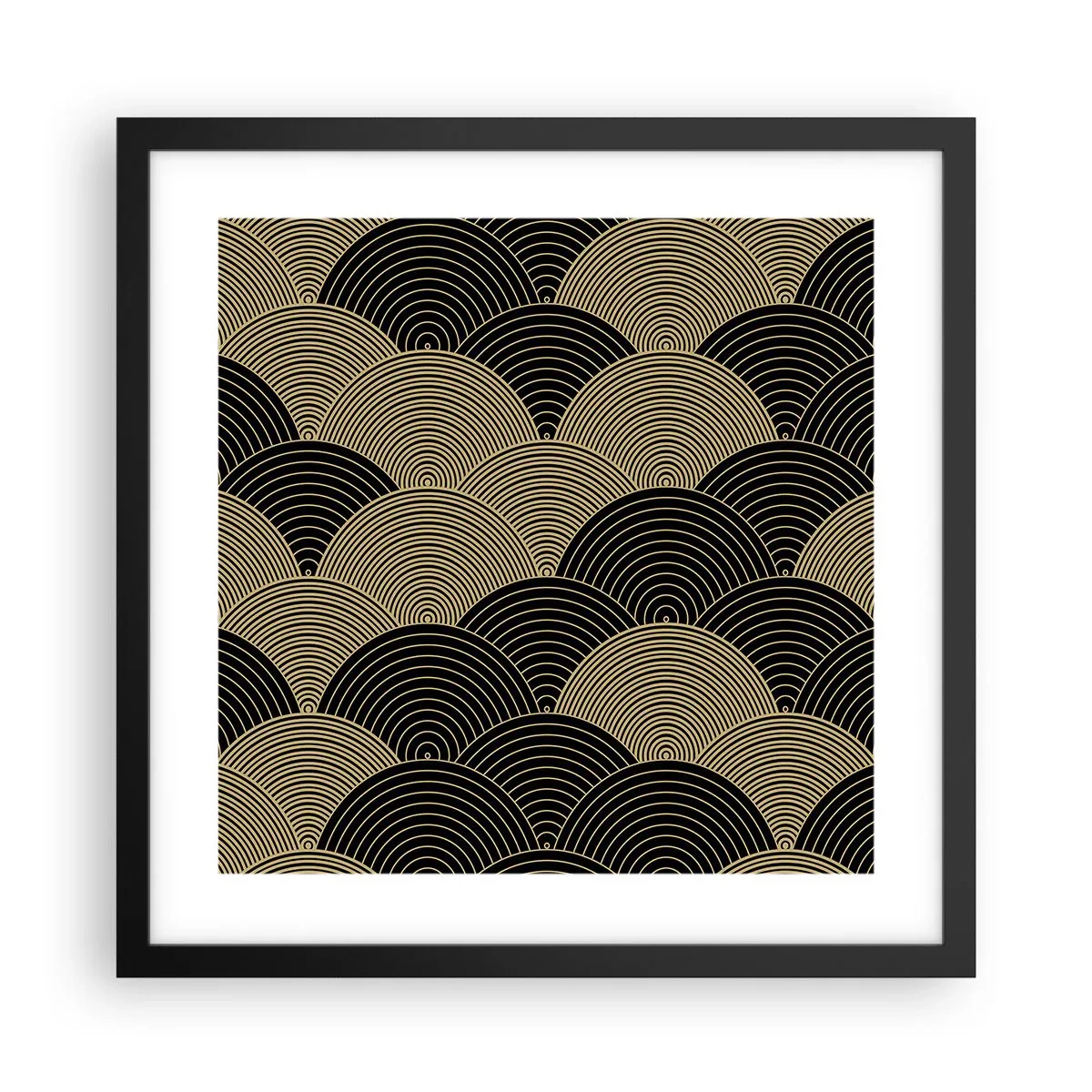Poster in een zwarte lijst - Eenheid in veelheid - 40x40 cm