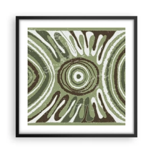 Poster in een zwarte lijst - Een explosie van emoties - 50x50 cm