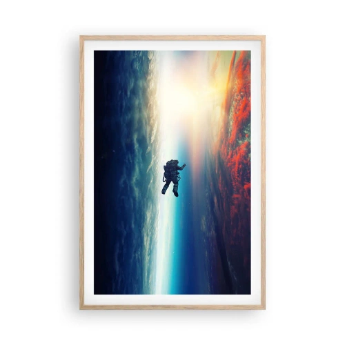 Een poster in een licht eiken lijst - Ga het universum tegemoet - 61x91 cm