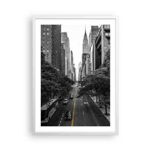 Poster in een witte lijst - New York ochtend - 50x70 cm