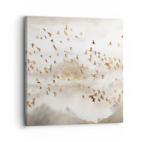 Schilderen op canvas - Het is tijd… - 30x30 cm