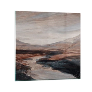 Schilderen op glas - Een rustige vallei - 30x30 cm