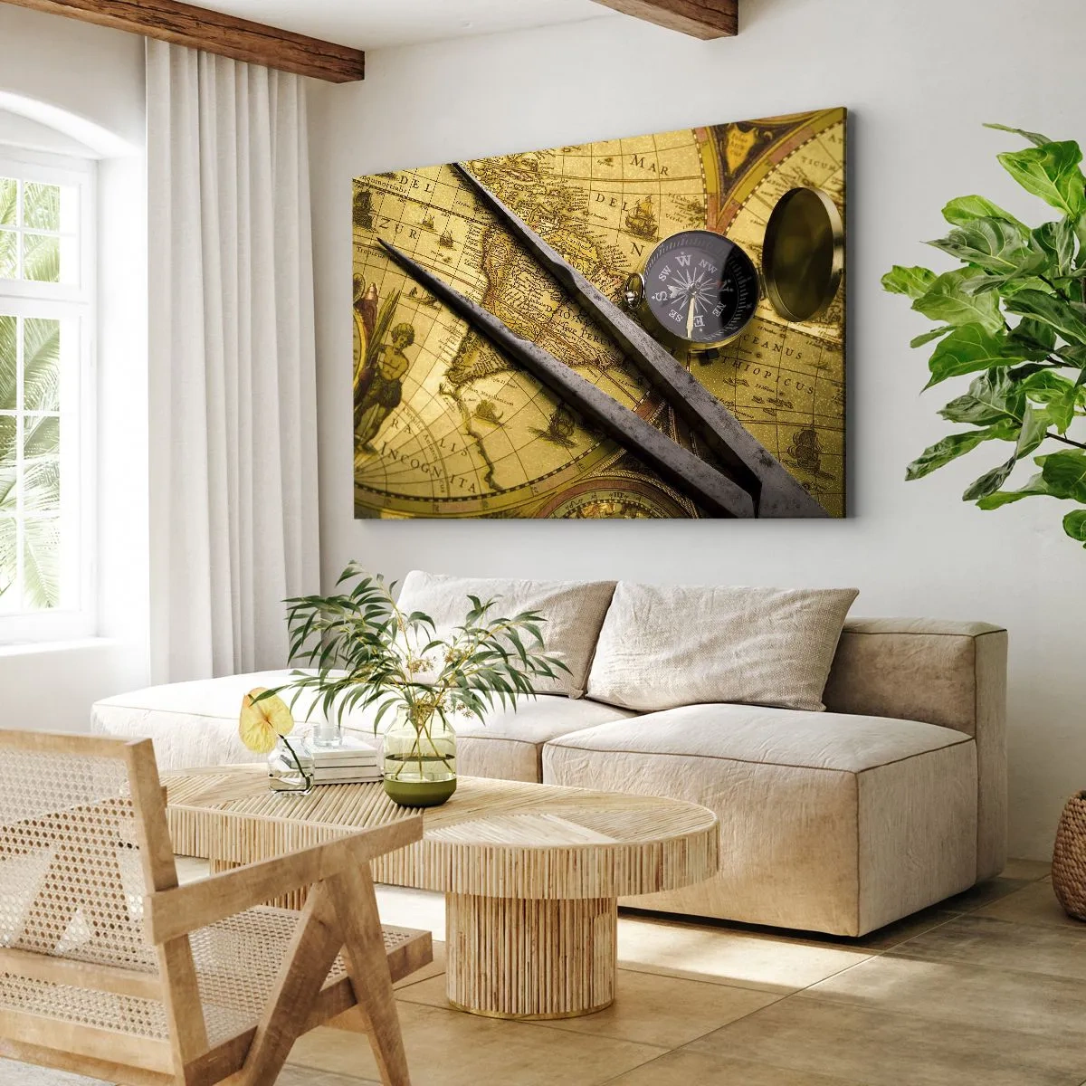 Schilderen op canvas - Waar zijn deze schatten? - 120x80 cm