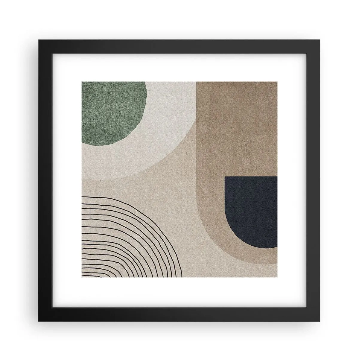 Poster in een zwarte lijst - De zachtheid van het ovaal - 30x30 cm