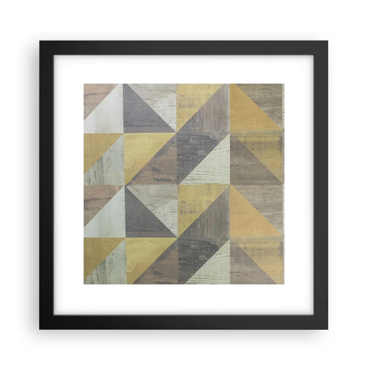 Poster in een zwarte lijst - Op de hoek van de driehoek - 30x30 cm