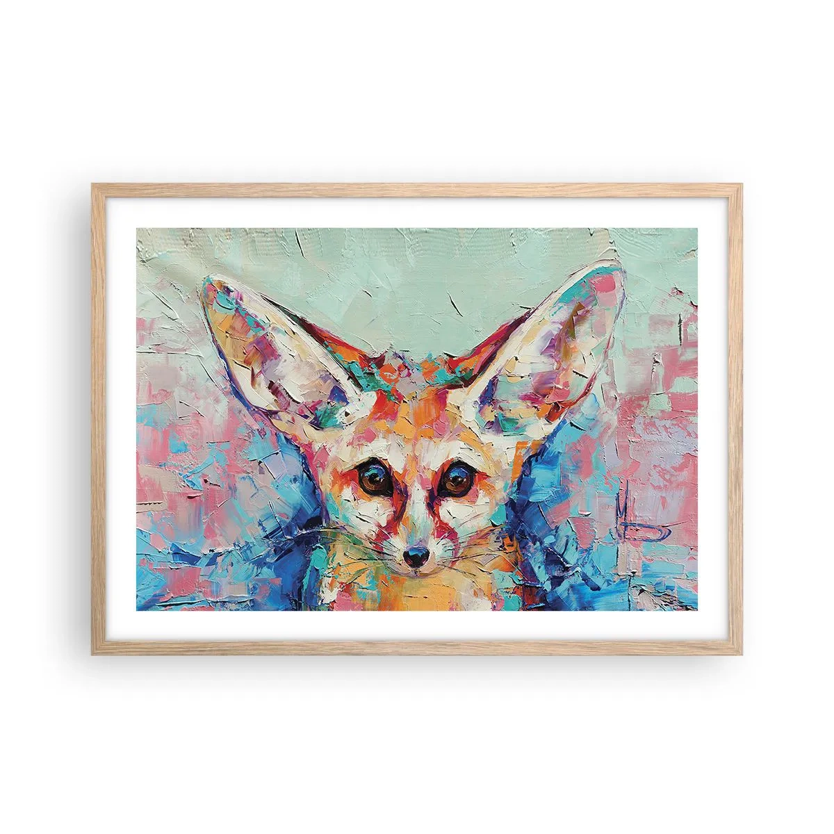 Een poster in een licht eiken lijst - Ben je klaar voor mij? - 70x50 cm