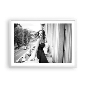 Poster in een witte lijst - Zeker een Parijzenaar - 70x50 cm