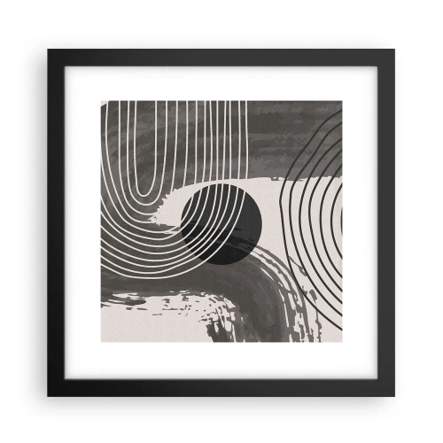 Poster in een zwarte lijst - Het ovaal wint - 30x30 cm