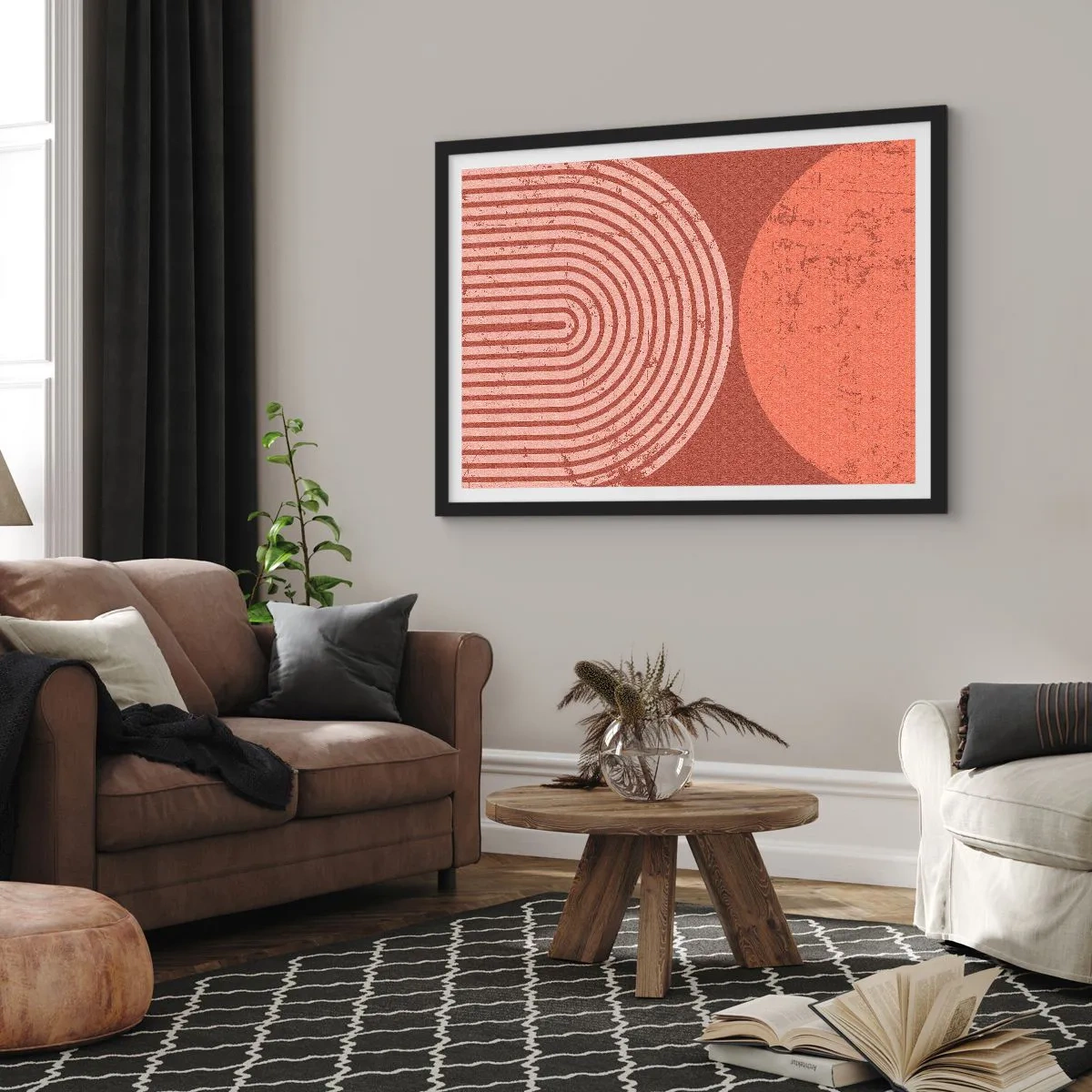 Poster in een zwarte lijst - Een nauwe band - 100x70 cm