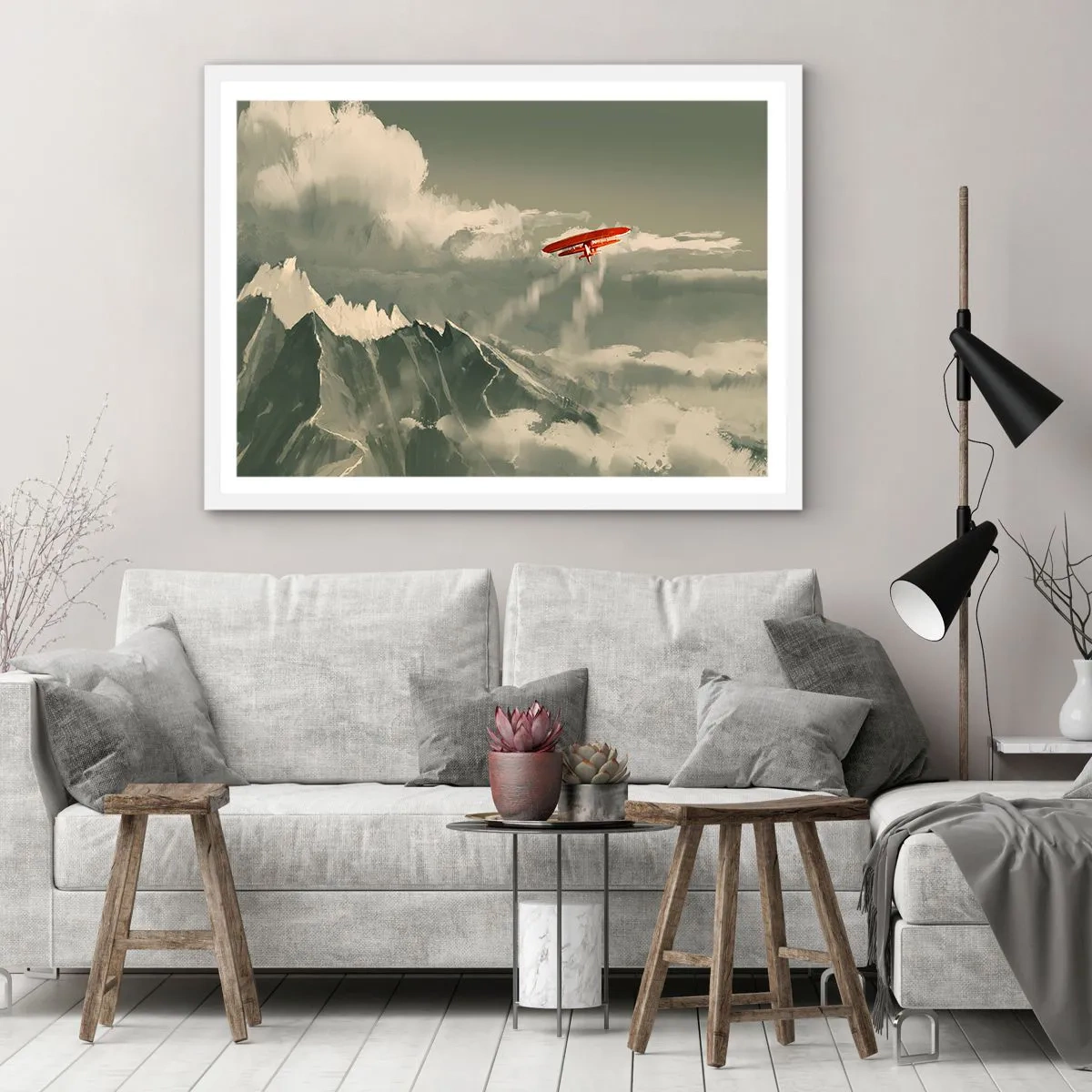 Poster in een witte lijst - Onverschrokken pionier - 50x40 cm