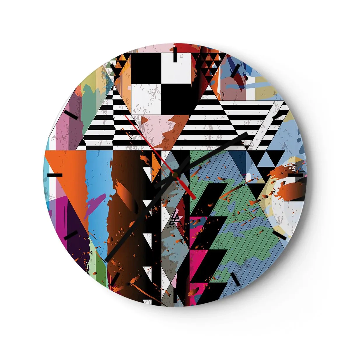 Wandklok - Klok - Geometrisch en organisch - 40x40 cm