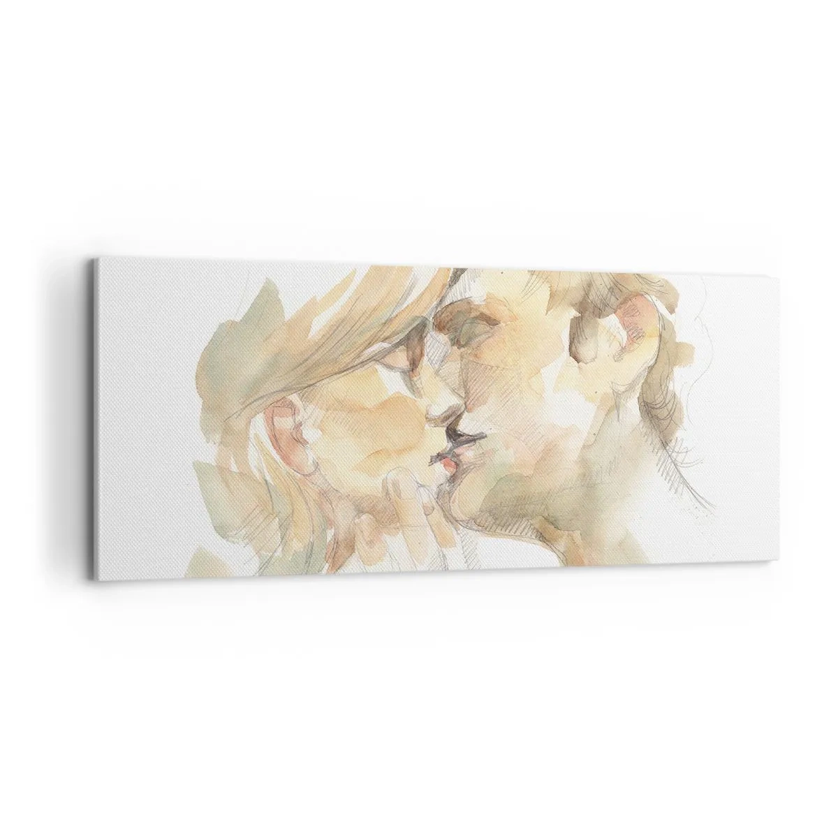 Schilderen op canvas - De helft gevonden? - 100x40 cm