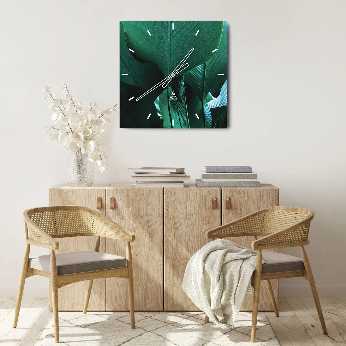 Wandklok - Klok - Naar het licht gekeerd - 40x40 cm