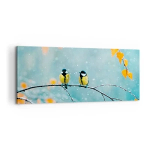 Schilderen op canvas - Vogelroddel - 100x40 cm