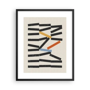 Poster in een zwarte lijst - Domino – compositie - 40x50 cm