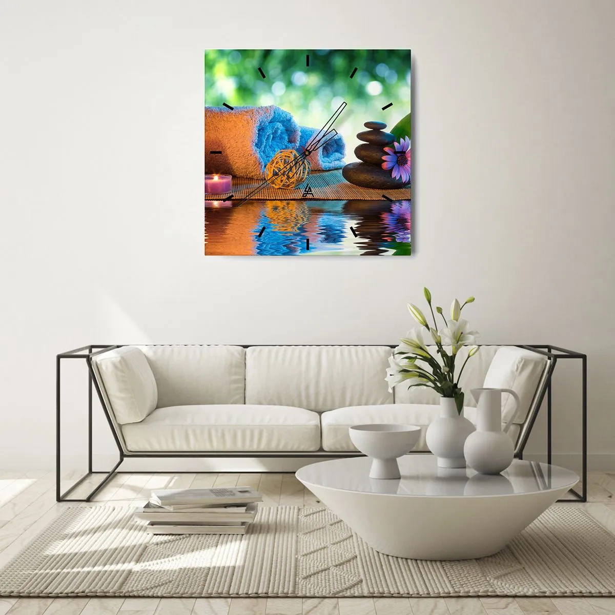 Wandklok - Klok - Tijd voor het lichaam - 30x30 cm