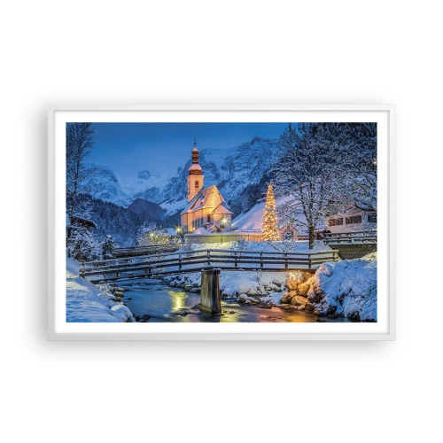 Poster in een witte lijst - Kerstgeest - 91x61 cm