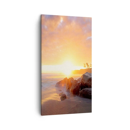 Schilderen op canvas - Lichtgevende bries van de avond - 45x80 cm