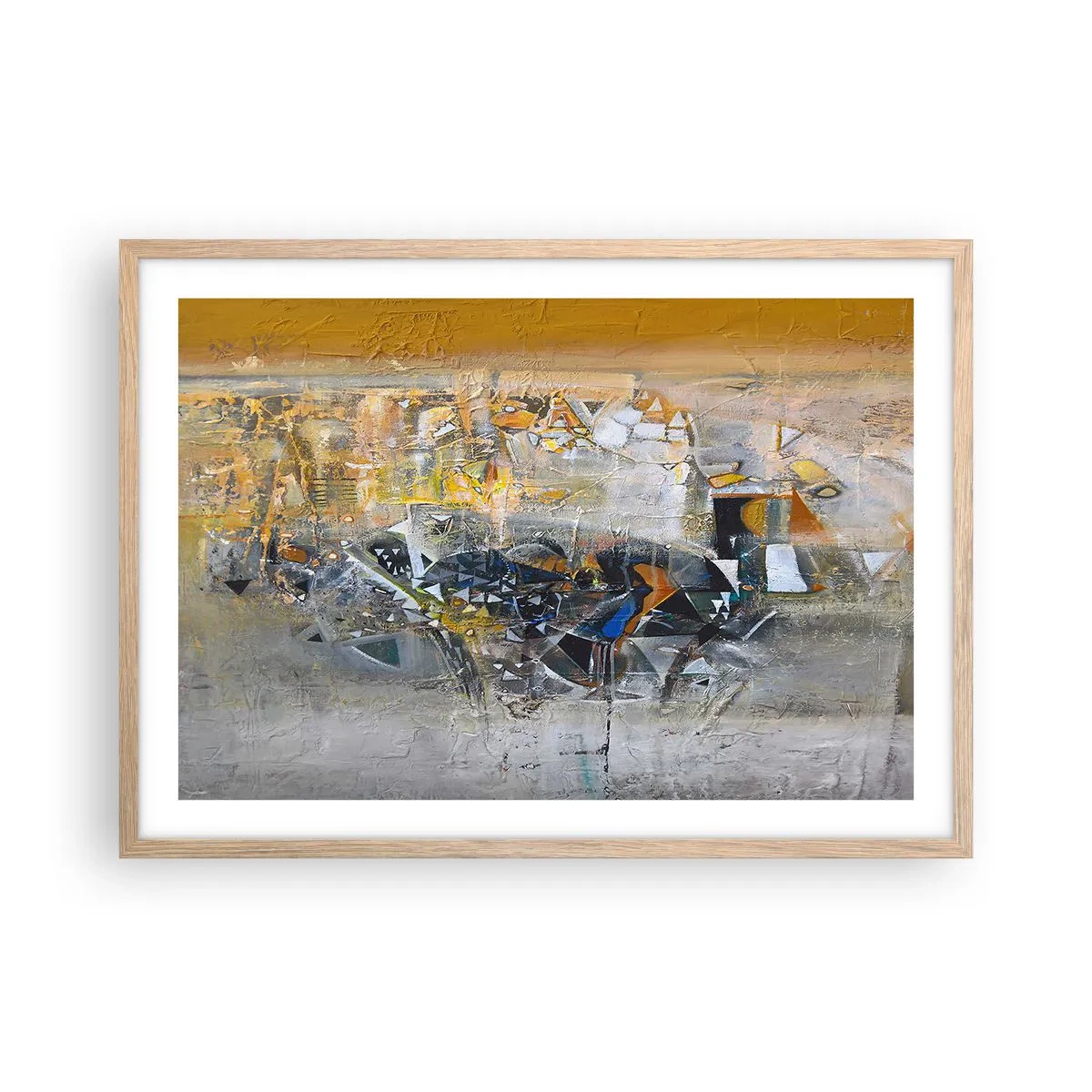 Een poster in een licht eiken lijst - Alles komt goed - 70x50 cm