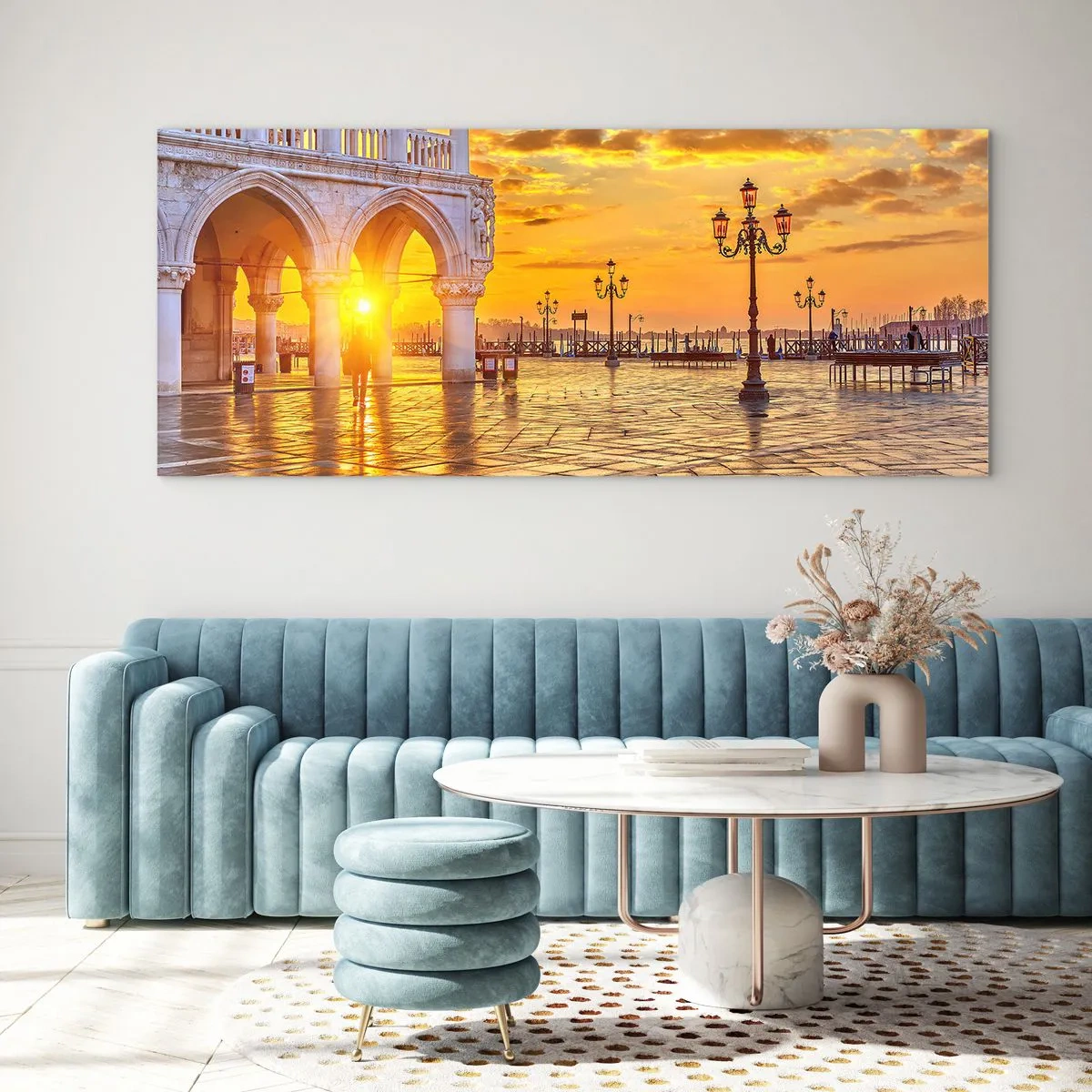 Schilderen op glas - Waar is iedereen? - 100x40 cm