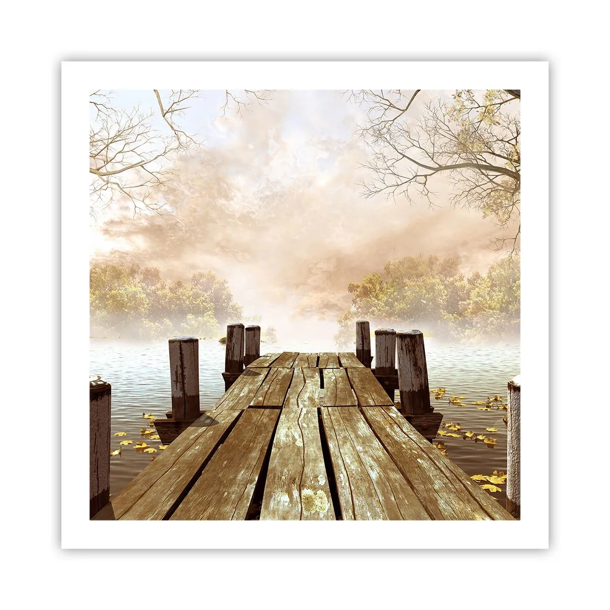 Poster - Het milde verdriet van de herfst - 60x60 cm