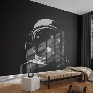 Zelfklevend Fotobehang Deluxe Sticker - Mooi uitzicht - Astronaut, Kosmos, Universum - 250x175 cm