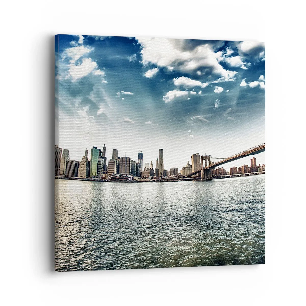 Schilderen op canvas - Het glazen eiland - 40x40 cm