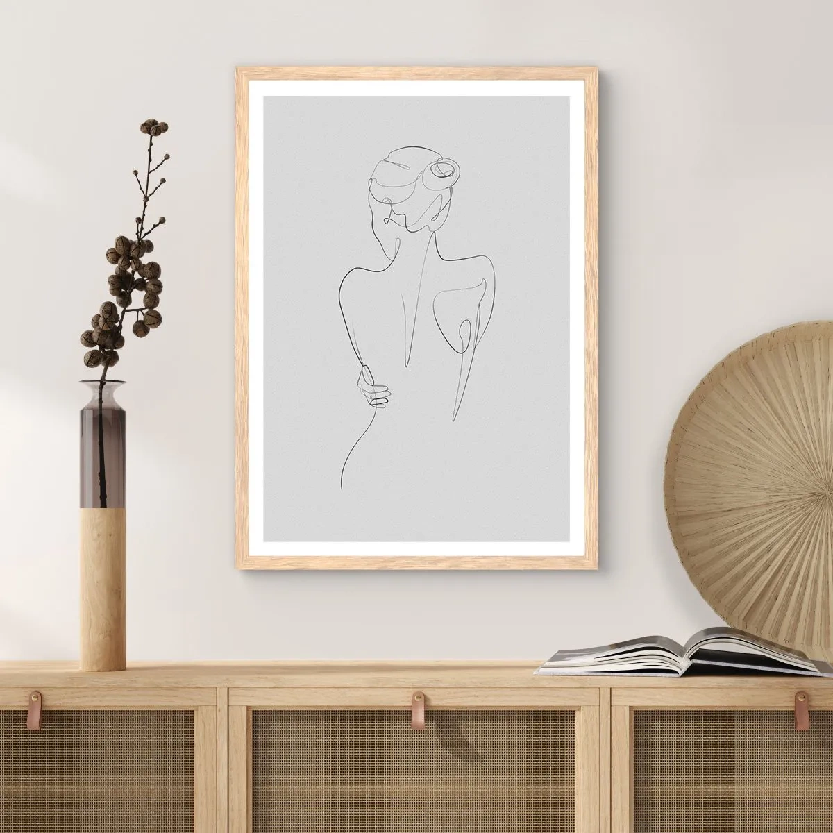 Een poster in een licht eiken lijst - Lichaamsmuziek - 61x91 cm