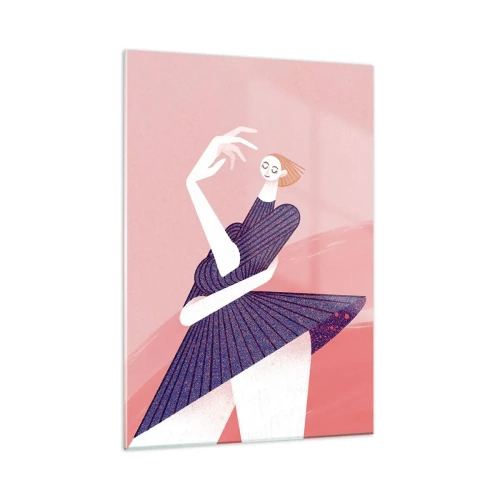 Schilderen op glas - Elke stap is een dansriem - 50x70 cm