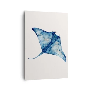 Schilderen op canvas - Leven in blauw - 70x100 cm