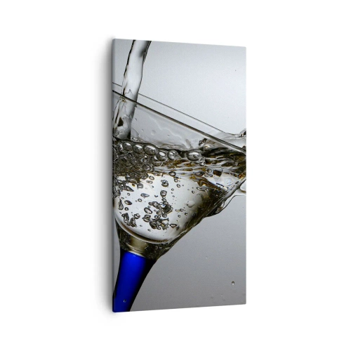 Schilderen op canvas - Kristalwater in kristalglas - 55x100 cm